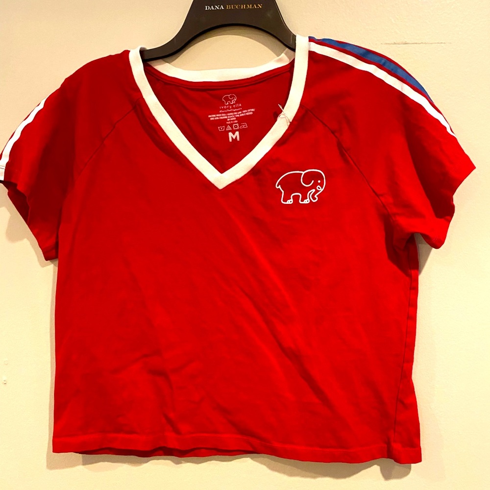 Ivory Ella crop tee, adult medium
